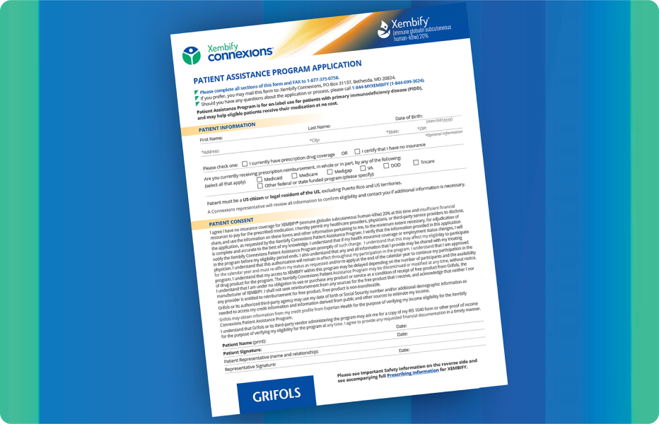 Patient Assistance Program application